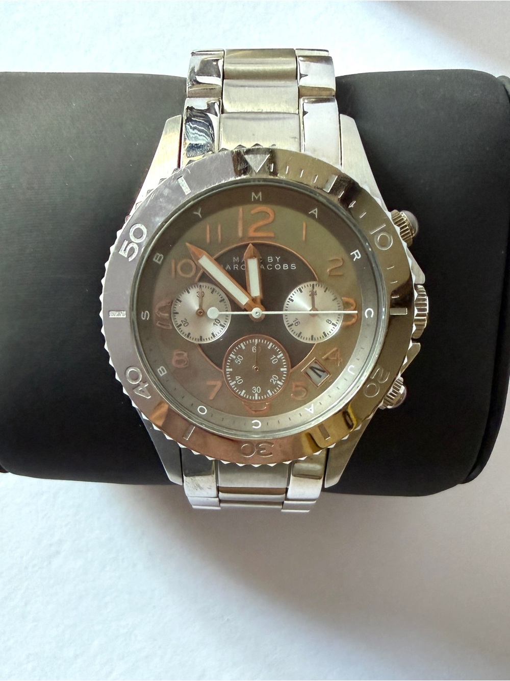 Marc by Marc Jacobs Rock Chronograph Silver Watch MBM3250 - In Box